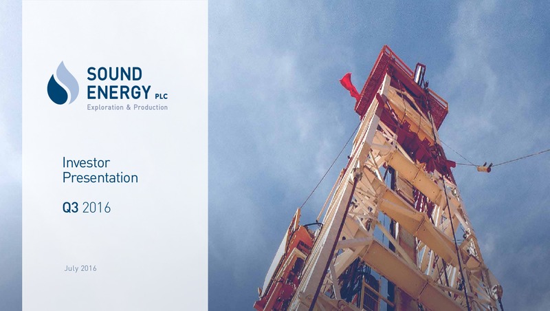 Q3 2016 Investor Presentation – Sound Energy Co Inc – slide 1