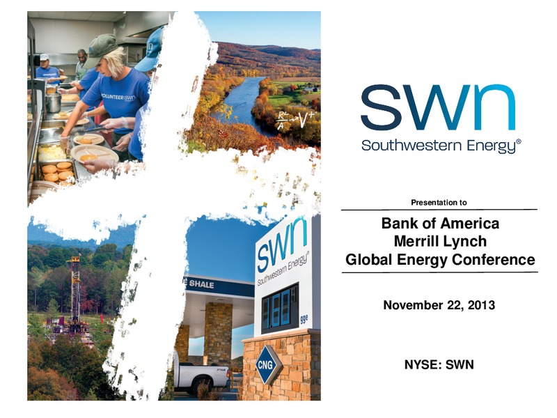 Bank of America Merrill Lynch Global Energy Conference – Southwestern Energy Co. – slide 1