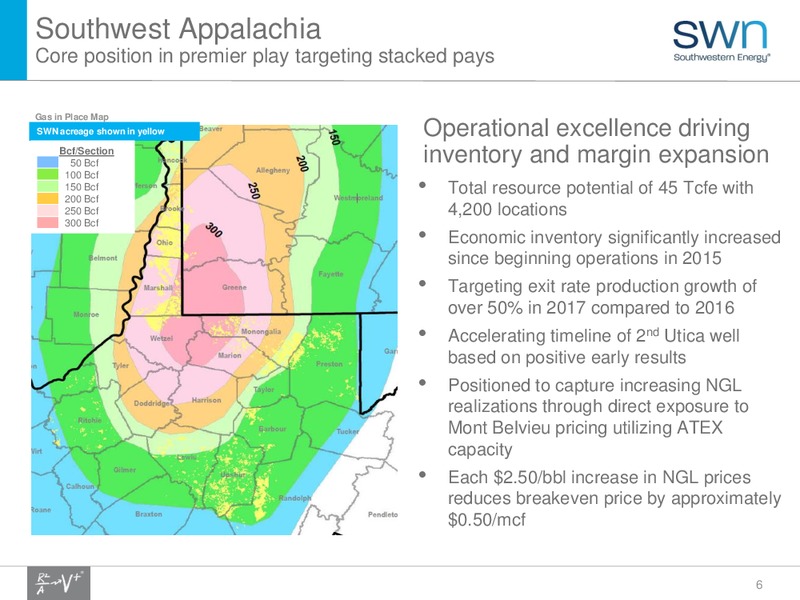 1Q 2017 Update – Southwestern Energy Co. – slide 6