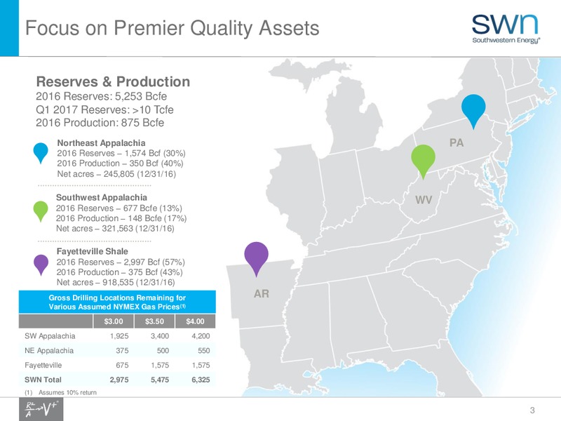 May 2017 Update – Southwestern Energy Co. – slide 3