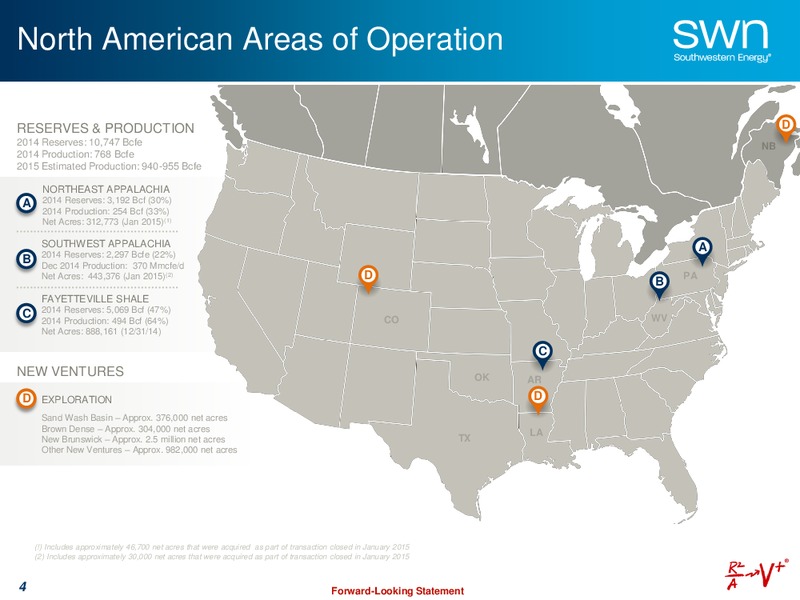 JULY 2015 INVESTOR PRESENTATION – Southwestern Energy Co. – slide 4