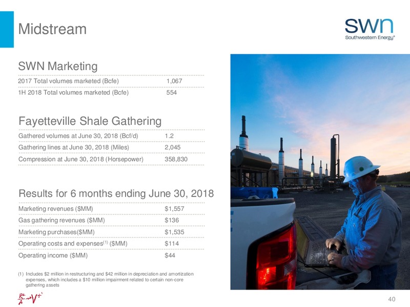 August 2018 Investor Presentation – Southwestern Energy Co. – slide 40