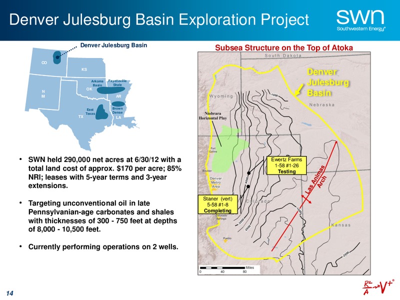 August 2012 Update – Southwestern Energy Co. – slide 14