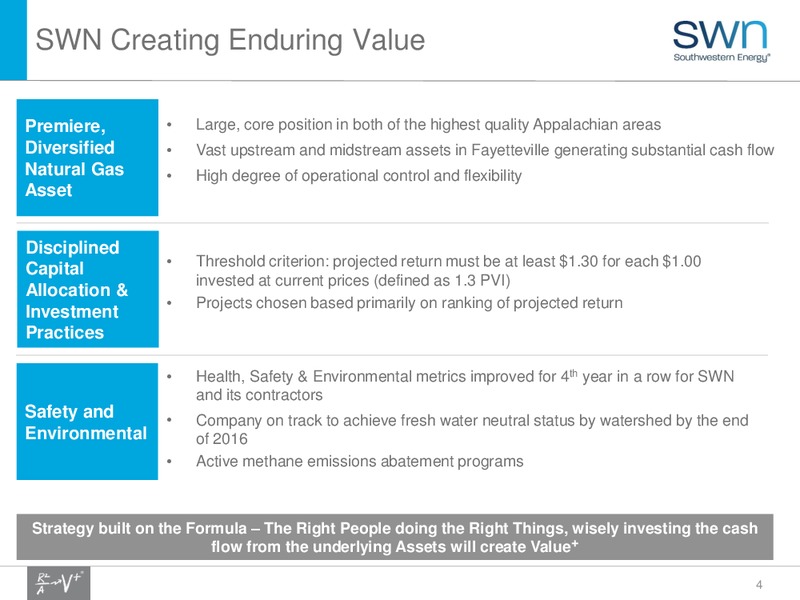 Enercom The Oil Gas Conference 2016 – Southwestern Energy Co. – slide 4