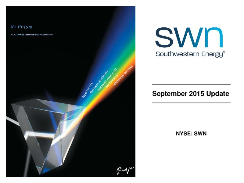 September 2015 Investor Presentation – Southwestern Energy Co. – slide 1