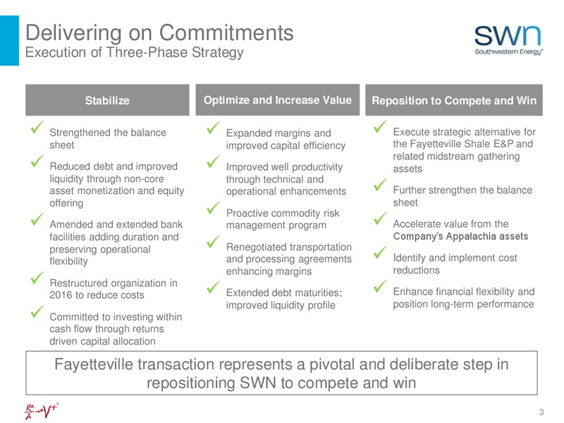 Fayetteville Shale Transaction – Southwestern Energy Co. – slide 3