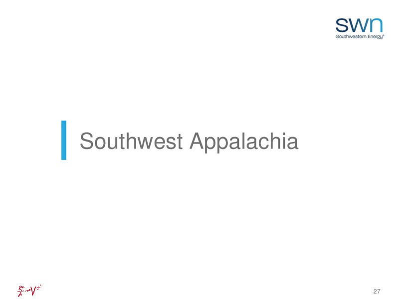 Q3 2018 Company Presentation – Southwestern Energy Co. – slide 27