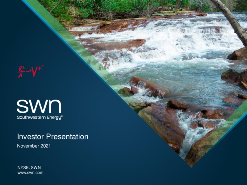November 2021 Investor Presentation – Southwestern Energy Co. – slide 1