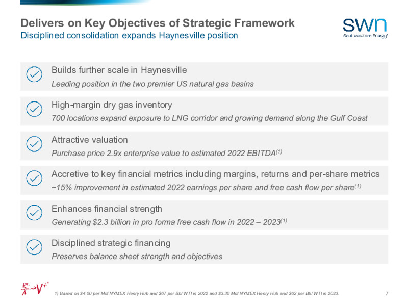 Acquisition of GEP Haynesville – Southwestern Energy Co. – slide 6