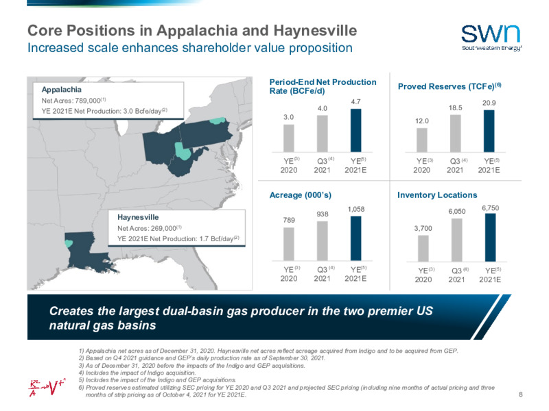 Acquisition of GEP Haynesville – Southwestern Energy Co. – slide 7