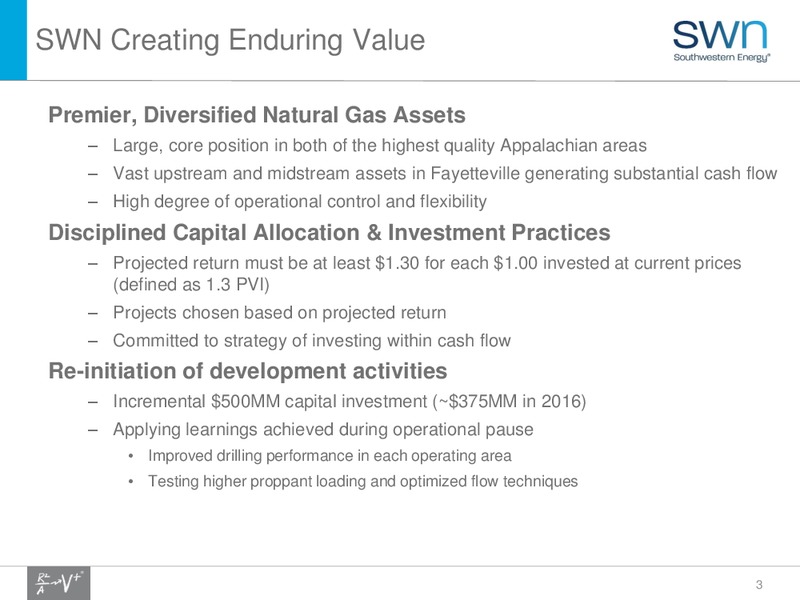 Q4 2016 Results – Southwestern Energy Co. – slide 3