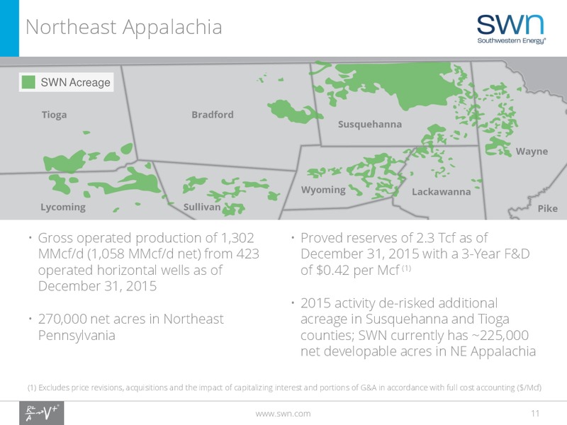 2016 IPAA Oil and Gas Symposium – Southwestern Energy Co. – slide 10