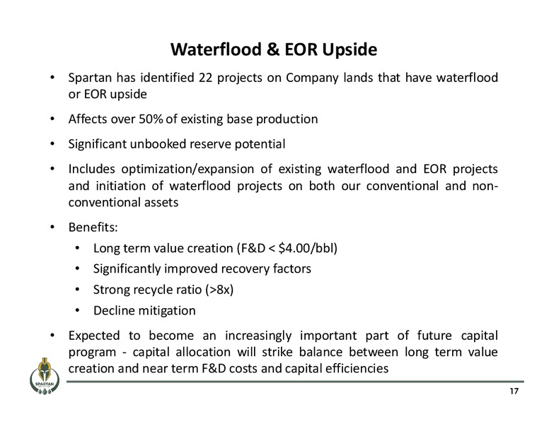 April 2017 Corporate Presentation – Spartan Energy Corp. – slide 17