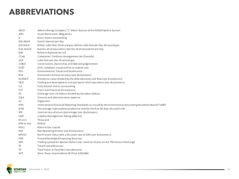 Q3 2020 Earnings Presentation – Spartan Energy Corp. – slide 27