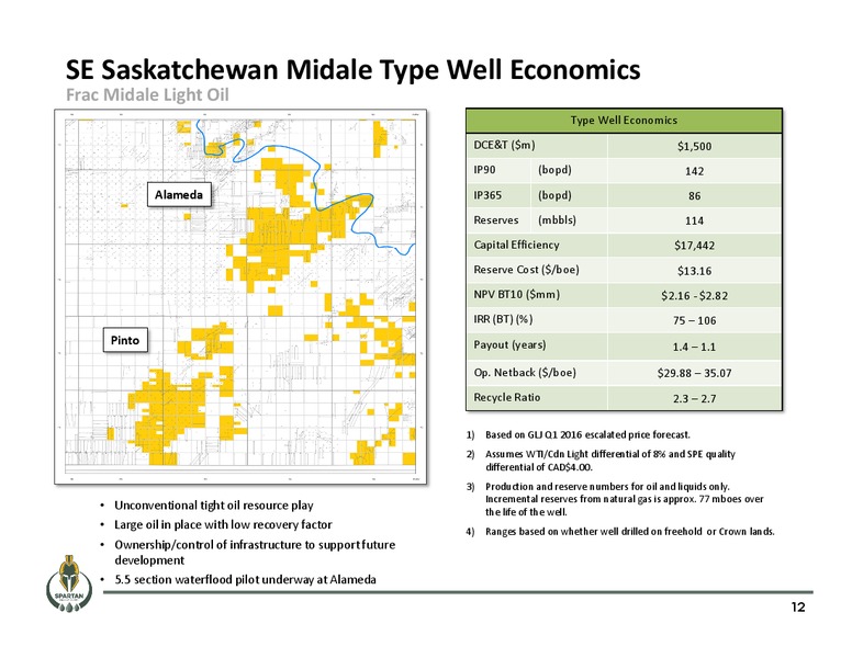 December 2016 Corporate Presentation – Spartan Energy Corp. – slide 12