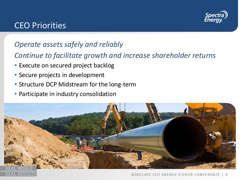 Barclays Capital CEO Energy Power Conference – Spectra Energy Partners, Lp – slide 3