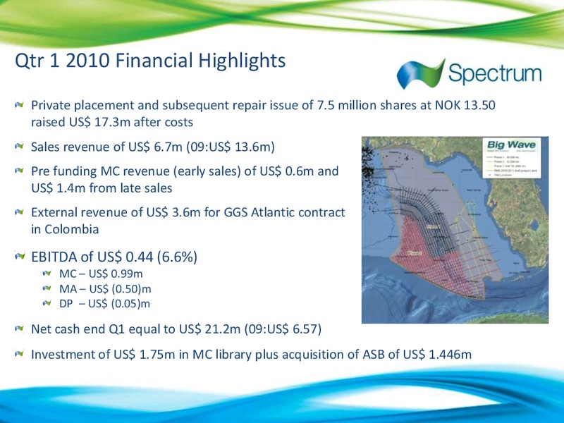 Q1 2010 EARNINGS CALL – Spectrum Asa – slide 3