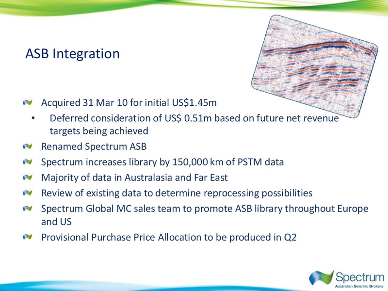 Q1 2010 EARNINGS CALL – Spectrum Asa – slide 31