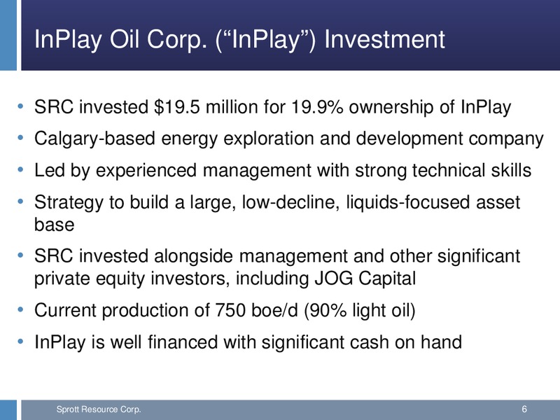 Q2 2014 CONFERENCE CALL – Sprott Resources Corporation – slide 5