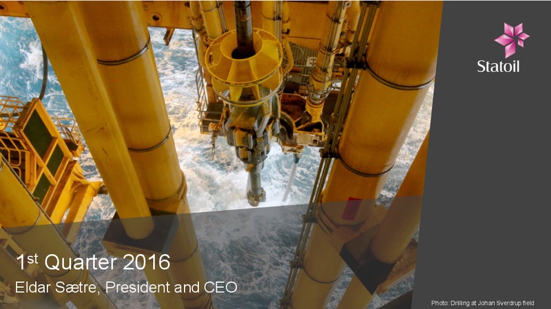 Q1 2016 Results – Statoil – slide 1