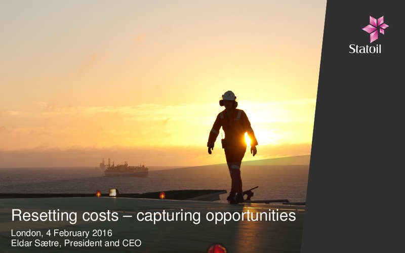 January 2016 Investor Presentation – Statoil – slide 1