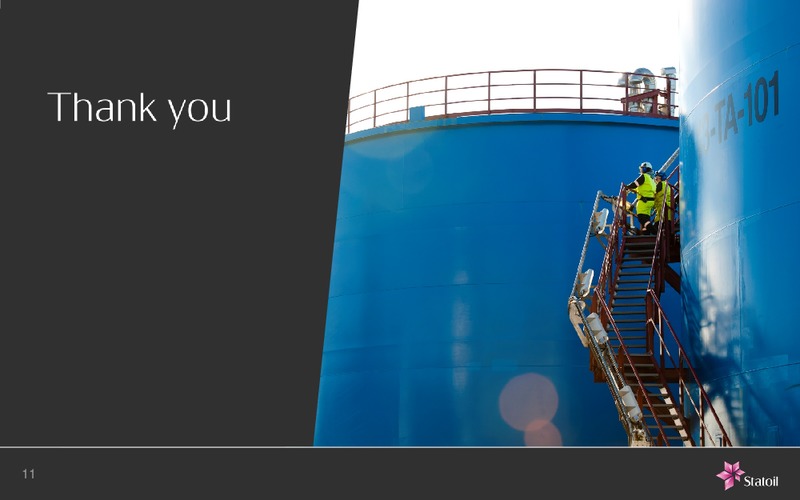 January 2016 Investor Presentation – Statoil – slide 11