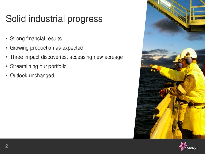 Q1 2012 EARNINGS CALL – Statoil – slide 2