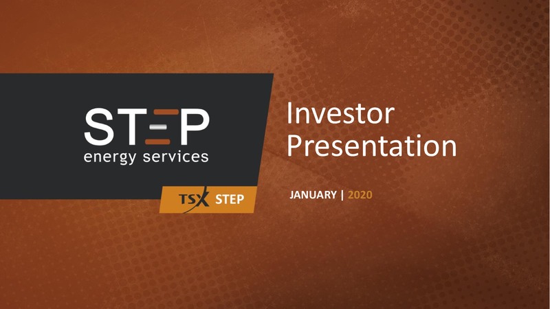 January 2020 Investor Presentation – Step Energy Services Ltd – slide 1