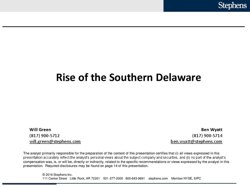 Enercom Conference – Stephens Inc – slide 1