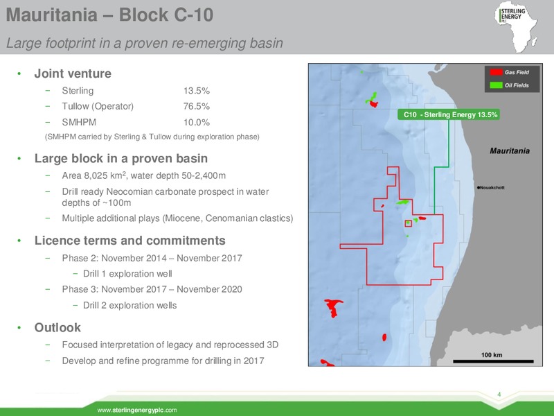 March 2016 Corporate Presentation – Sterling Energy – slide 4