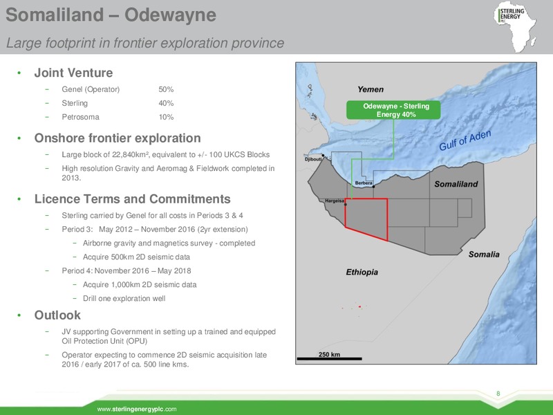 July 2016 Corporate Presentation – Sterling Energy – slide 7