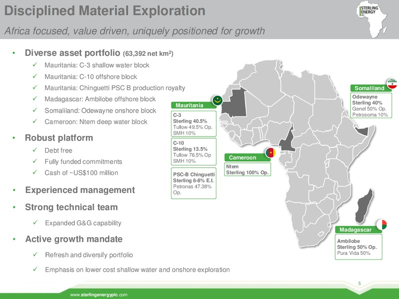 Oil Capital Conference – Sterling Energy – slide 4