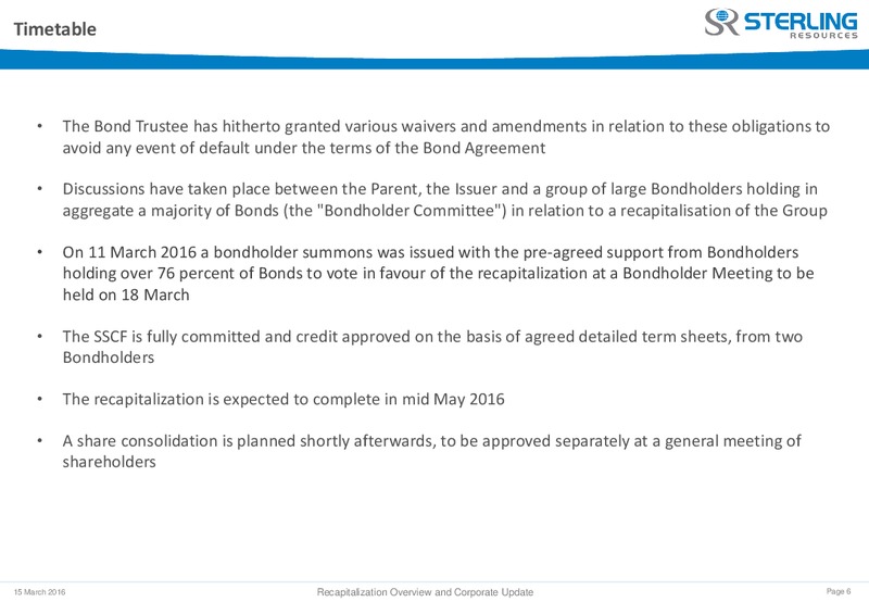 March 2016 Investor Presentation – Sterling Resources Ltd. – slide 4