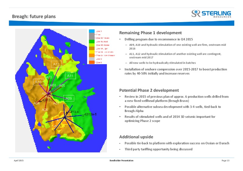 April 2015 Investor Presentation – Sterling Resources Ltd. – slide 13