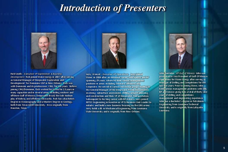 May 2012 Analyst Meeting – Stone Energy Corp. – slide 5