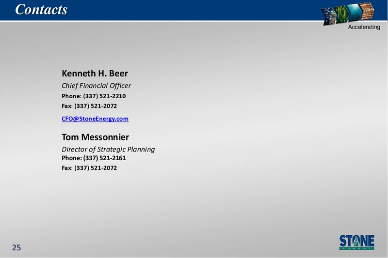 IPAA 2013 OGIS San Francisco – Stone Energy Corp. – slide 24