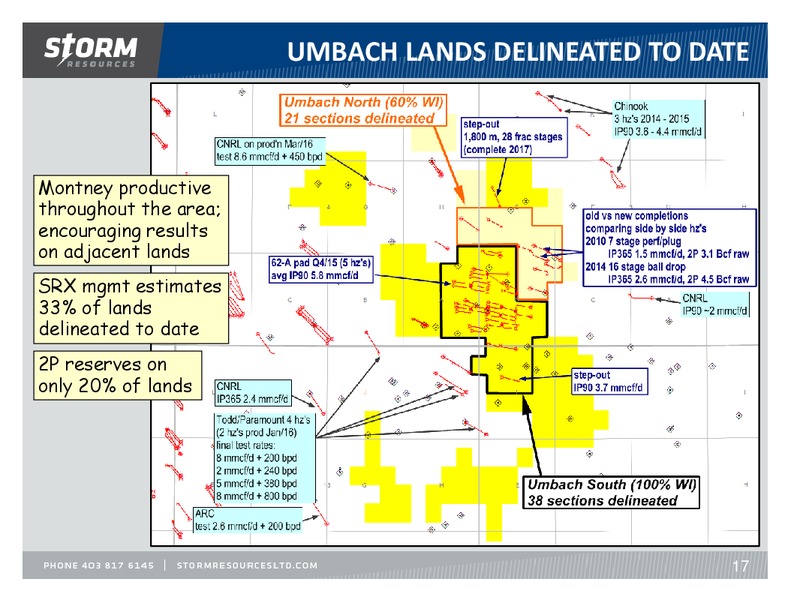 June 2016 Investor Update – Storm Resources Ltd. – slide 17