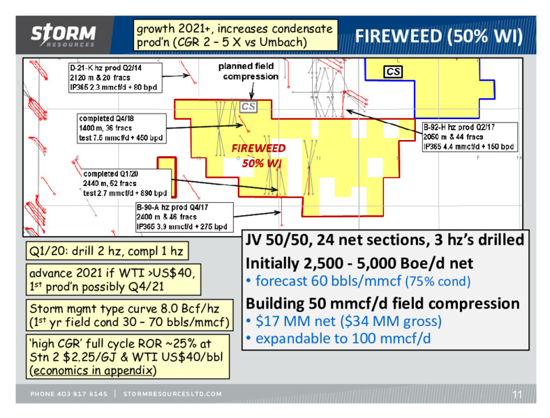 September 2020 Update – Storm Resources Ltd. – slide 11