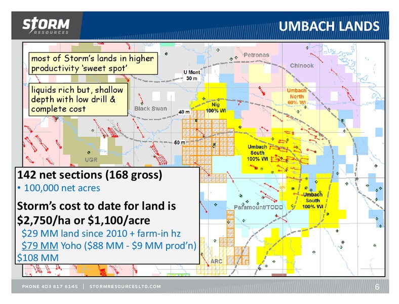 September 2015 Corporate Presentation Update – Storm Resources Ltd. – slide 6