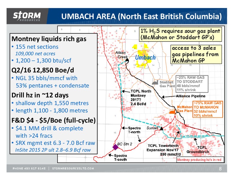October 2016 Update – Storm Resources Ltd. – slide 8