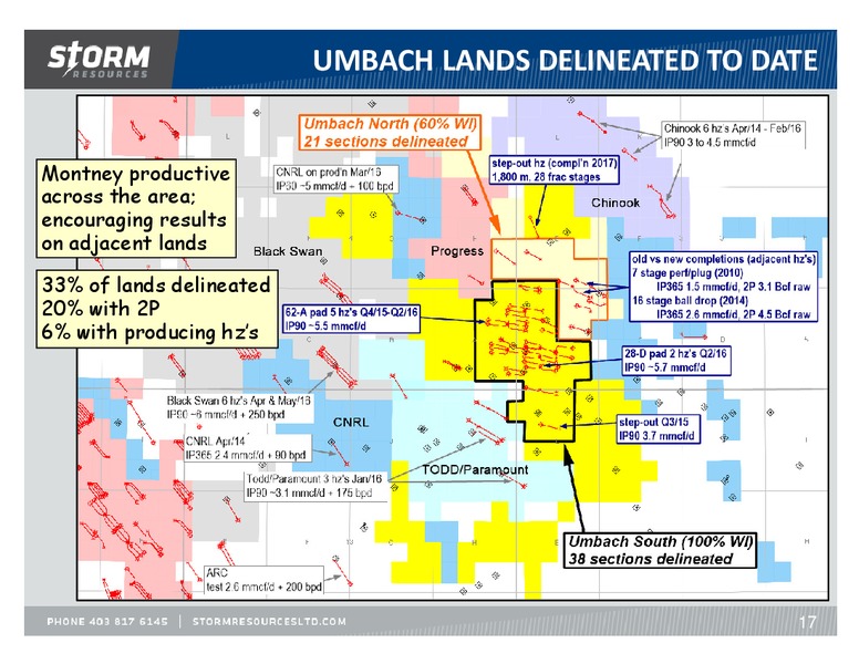 October 2016 Update – Storm Resources Ltd. – slide 17