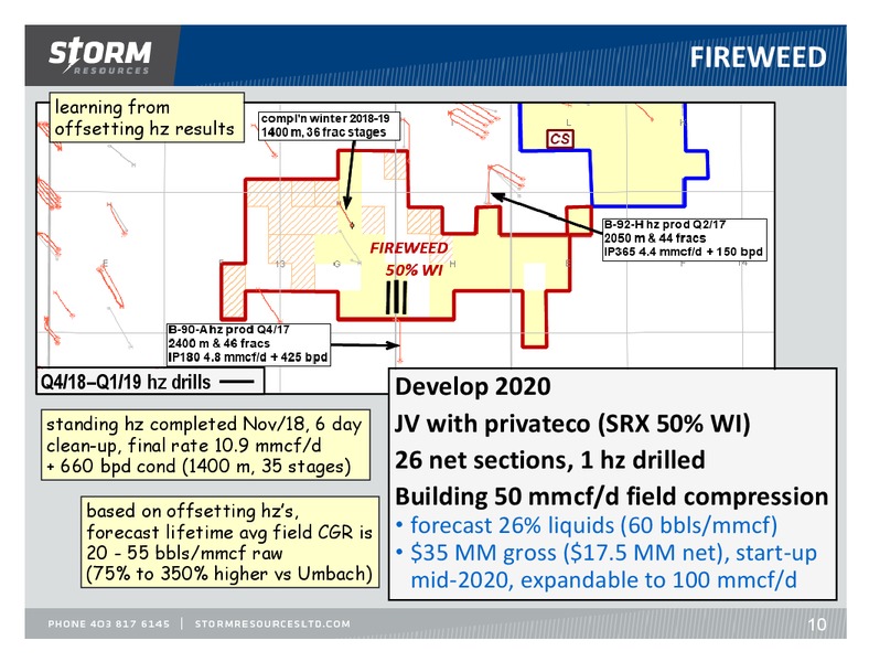 November 2018 Update – Storm Resources Ltd. – slide 10