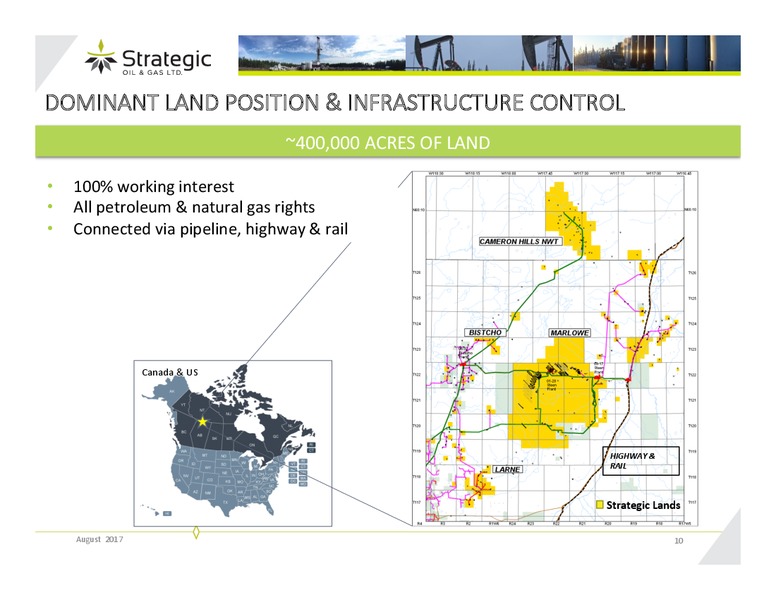 August 2017 Corporate Presentation – Strategic Oil & Gas Ltd. – slide 9