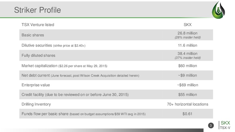 June 2015 Corporate Presentation – Striker Exploration Corp – slide 3