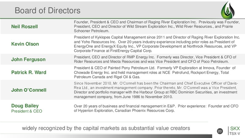 September 2015 Corporate Presentation – Striker Exploration Corp – slide 20