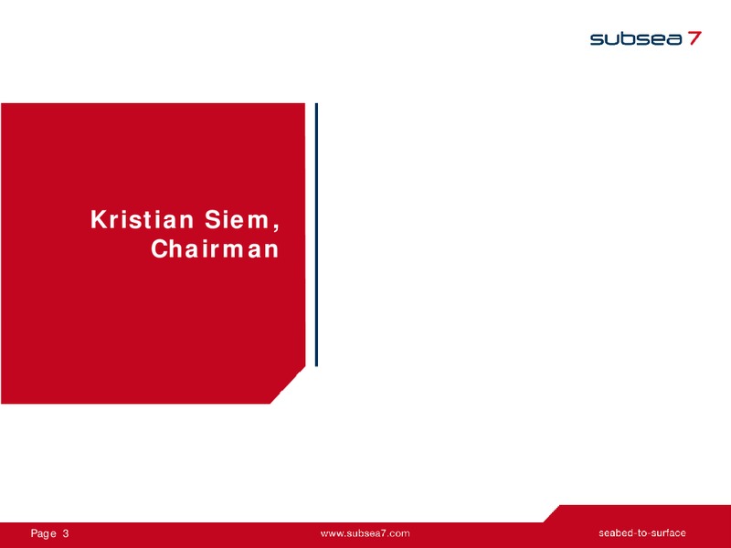 FULL YEAR 2014 EARNINGS CALL – Subsea 7 Sa – slide 2