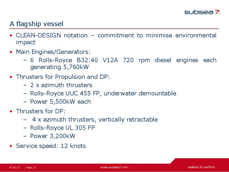 SEVEN BOREALIS FIELDTRIP – Subsea 7 Sa – slide 25