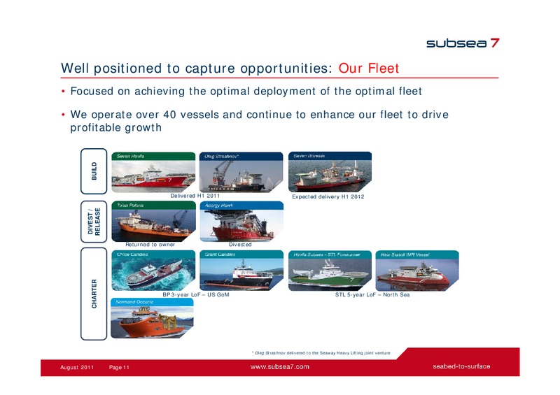 PARETO OIL AND OFFSHORE CONFERENCE – Subsea 7 Sa – slide 10