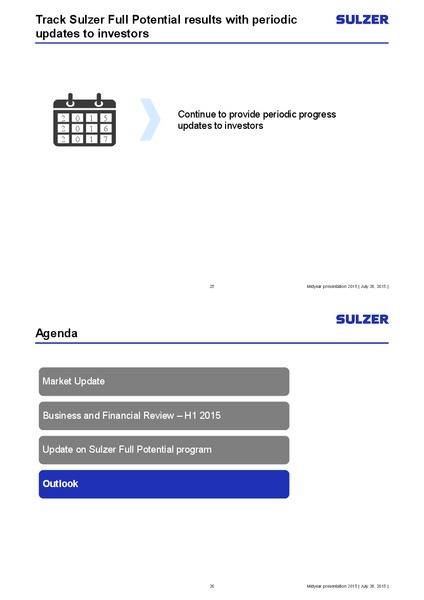 Investor Presentation – Sulzer – slide 13