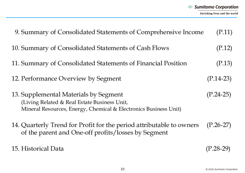 Three Months Ended June 2020 – Sumitomo Corp – slide 11